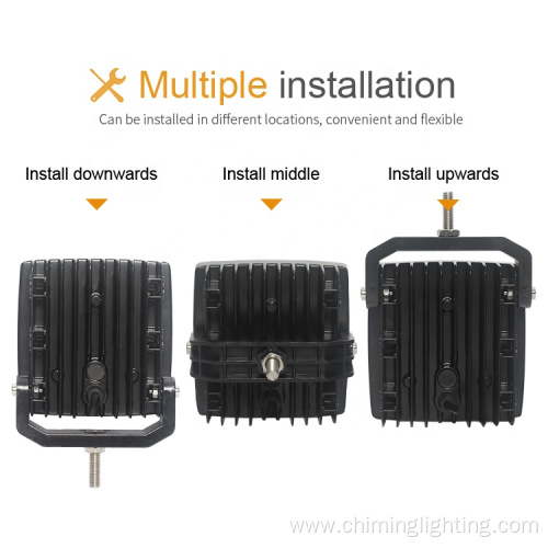 Chiming hot sale square 4.3 Inch 48w three installations LED work light reverse universal work light truck led lights